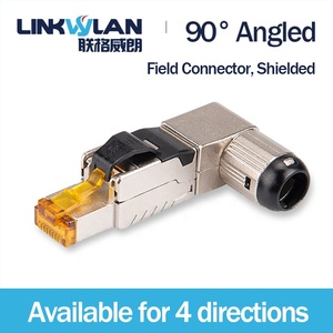 Linkwylan 10g cat6A <span class=keywords><strong>90</strong></span> độ Angled toolless chấm dứt cắm RJ45 shielded lĩnh vực Kết nối công cụ miễn phí <span class=keywords><strong>Ethernet</strong></span> kết nối - Product Image 2