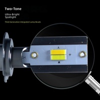 Ampoules de phares de voiture LED 12V super lumineuses à trois couleurs, 16000 lm, H7 H1 H11 9005 H4, double faisceau ; Vente directe usine