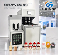 Nouvelle petite souffleuse de bouteilles PET semi-automatique avec contrôle PLC et pompe pour la production de remplissage d'eau en bouteille de 500 ml/600 ml/1500 ml