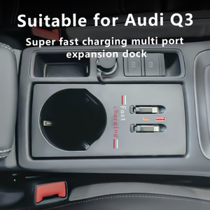 Station de charge rapide USB Type C 12-24V avec surveillance de la tension pour Audi Q3, mise à niveau de la modification automobile 2018-2024 - Product Image 4
