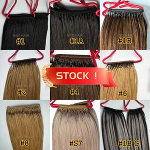 Extensions de cheveux humains Remy de qualité 12A, à pointe effilée, nouées à la machine, pour retouche, style coréen, les plus vendues - Product Image 6