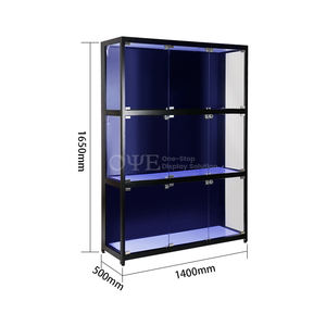 Vitrine bon marché en verre trempé emballage <span class=keywords><strong>plat</strong></span> vitrine en verre vitrine de magasin de fumée vitrine avec éclairage - Product Image 6