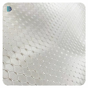 Tissu Jacquard en Fiber <span class=keywords><strong>de</strong></span> <span class=keywords><strong>verre</strong></span>, <span class=keywords><strong>motif</strong></span> nid d'abeille hexagonal argenté, tissu en Fiber <span class=keywords><strong>de</strong></span> <span class=keywords><strong>verre</strong></span> galvanisée - Product Image 4
