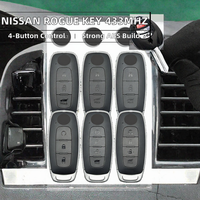 Clé Intelligente 4AChip 433MHz Rogue Pathfinder X-Trail 2023 2024 FW-CR53 S180146106 S180146116 S180146113 S180146108 ABS Noir 4