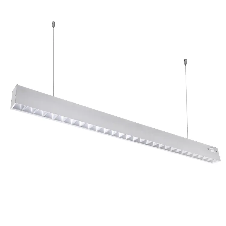 Lente de montagem em parede de teto de alta qualidade anti-reflexo 4ft 8ft tubo pendente de LED linear 7800 lúmenes luz linear LED conectável