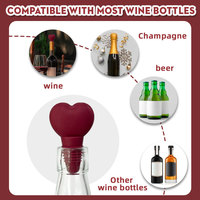 Bouchon de vin en silicone Bouchon de boisson décoratif pour bière Bouchon de bouteille de vin pour hôtesse de vin Bouchon de bouteille d'huile Bouchon de verseur Couvercle de bouteille