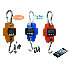 Electronic Digital Bluetooth OCS 500kg Mini Crane Scale Model Crane Hanging Scales with Charger 300kg 200kg 100kg Manual