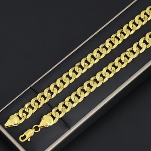 JXX Joyería al por Mayor, Cadena Cubana de Diseño en Oro de 24K, Puede Combinarse con Colgante, Collar de Cadena - Product Image 4