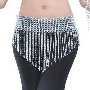 Giảm giá giải phóng mặt bằng bán Bohemian phong cách kim loại vành đai tay dệt đầy màu sắc đính cườm đàn hồi eo chuỗi cho múa bụng hip khăn - Product Image 2