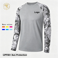 Chemise de pêche thermique pour homme grande taille à manches longues en nylon Dry Fit, style streetwear gaufré et coupe ample