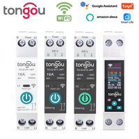 Interruptor Inteligente para Hogar TONGOU API TUYA WIFI 1P 63A, Montaje en Riel DIN, Medición de Relé, Capacidad de Interrupción de 10ka, Tipo MCB, Miniatura