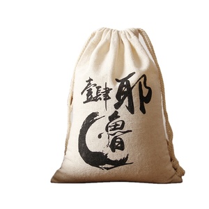 Bolsas Ecológicas Orgánicas al por Mayor, Bolsa de Pan de Lino y Algodón con Cordón, sin Estampado - Product Image 1