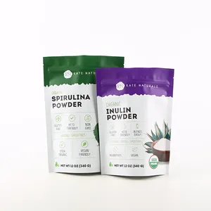 Luftdichte 500g Matcha Cacao Protein Schokoladen mehl Pulver Zip Lock Stand Up Beutel Lebensmittel verpackungs beutel