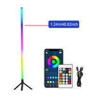 360 ° Luminous Floor Ambient Light, RGBIC Music Rhythm Sound Pickup Lampe für Schlafzimmer, Wohnzimmer und Wall Corner Ambiance.