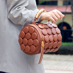 Сумочка и сумочка из искусственной кожи, цилиндрическая наволочка, сумка через плечо, роскошная дизайнерская сумка - Product Image 2