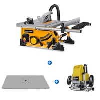 Sierra de Mesa con Fresadora y Plataforma para Fresadora LUXTER 220V 210mm 1500W para Carpintería