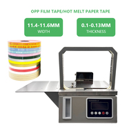 Máquinas de flejado para embalaje fresco, máquina automática de flejado con cinta OPP, máquina de embalaje pequeña