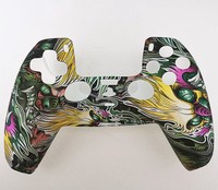 Housse en silicone camouflage pour manette PS5, antidérapante, résistante à l'usure, anti-traces de doigts, coque souple pour manette PS5