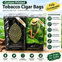 Sacs en mylar imprimés personnalisés pour fronto, pochette à tabac en feuille d'ambre, emballage d'emballage de cigares en chanvre