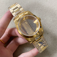 Cassa per Orologio 36mm 39mm con Lente d'Ingrandimento, Cinturino in Acciaio Inossidabile per Movimento SEI-KO Nh35/36, Parti per Modifica Orologi Seik