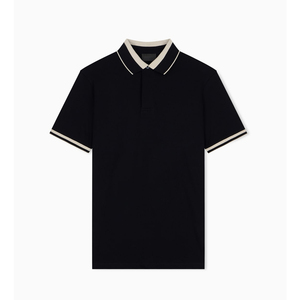 Camisa Ligera para Hombre, Manga Corta, Mezcla de Poliéster y Algodón, Cuello de Punto, Transpirable, Diseño Casual y Cómodo para el Día a Día - Product Image 1