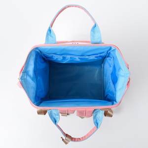 Zaino Fasciatoio Grande Capacità per Mamme, Design Cartoon Rosa, Borsa da Viaggio per Neonati e Maternità - Product Image 4