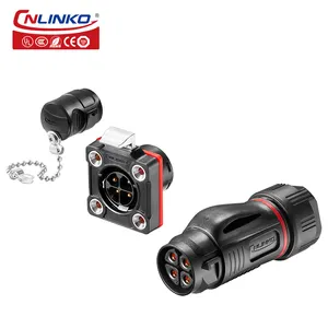 CNLINKO M20 4 Pin IP65 Waterproof Solder Copper pin Connector Plug