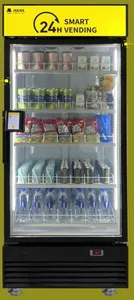 Healthy Vending Machine For Food And Beverages With Refrigerator Combo Machine