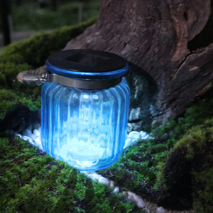 Bottiglia di vetro colorato 1pc <span class=keywords><strong>LED</strong></span> amorfo pannello solare di vetro solare luce all'aperto impermeabile hanno CE ROHS luce solare <span class=keywords><strong>per</strong></span> il giardino - Product Image 6