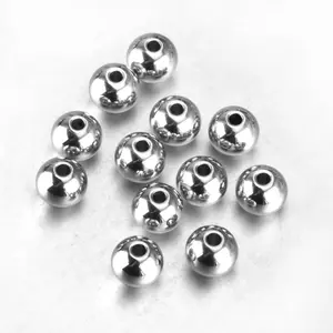 Best Price 50-100PCS/Lot Stainless Steel Round Shape Spacer Beads for Fashion Jewelry Beads Findings Making DIY