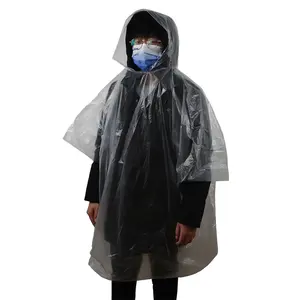 Poncho de pluie jetable Portable pour hommes et femmes, manteau de pluie épais de pêcheur d'urgence, équipement de course pour adultes