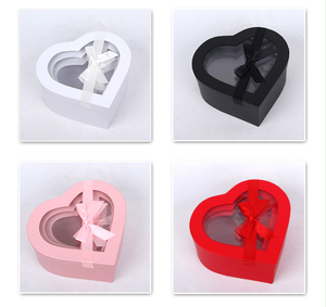 Siyah karton kağıt buket bomba kalp Bar sevgililer günü için altın folyo baskı ile ambalaj kutusu çiçekler mat laminasyon - Product Image 5