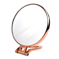 Miroir de maquillage double face portable avec grossissement 1x/3x/5x pour une utilisation sur table et à la main