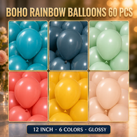 Ballons en latex brillants arc-en-ciel Feile Boho 12 pouces - Décorations pour Thanksgiving, l'automne, les baby showers et les fêtes, directement de l'usine
