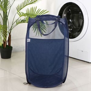 Collapsible PVC & Polyester Canasta De Ropa Cheap <b>Foldable</b> Mesh Laundry <b>Basket</b> for Bulk Storage in Bathroom - Product Image 6