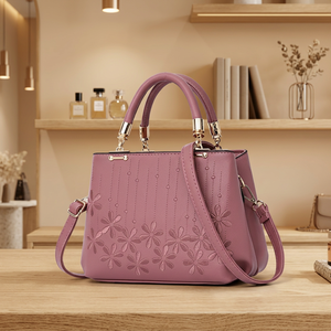 Pochette décontractée pliable en cuir véritable de haute qualité pour femme, étanche avec fermeture éclair, bandoulière élégante, par BS International - Product Image 2
