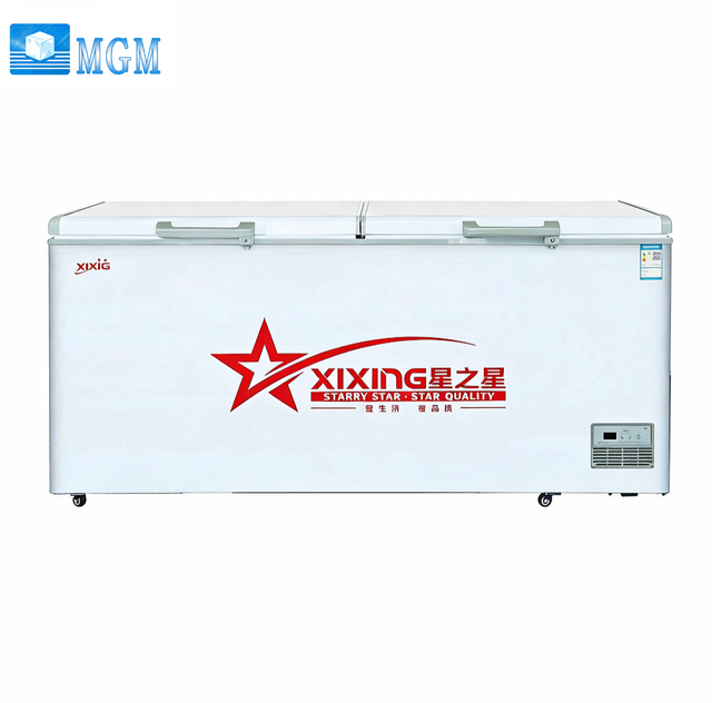 White Metal Horizontal Top Open Freezer Commercial Deep Freezer for Restaurant Kitchen