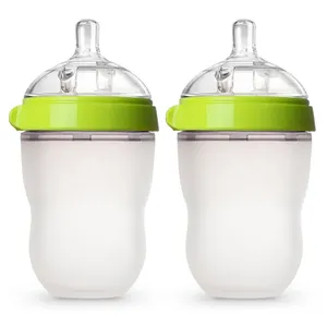 बच्चे स्तन दूध भंडारण की बोतल विस्तृत गर्दन नरम सिलिकॉन खिला प्रातः दूध कंटेनर बच्चों निपल नवजात शिशु खिला बोतल