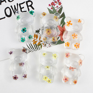 Hot Selling Cute Bear <strong>Expanding</strong> Stand Griptok Dry Real Flower Transparent Desktop Lazy Grip Tok Lazy Cell Phone <strong>Holder</strong> Socket - Product Image 5