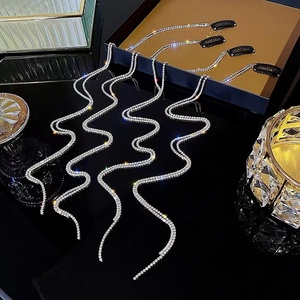 Q&amp;Y New Bling Long Diamond Head Chain Hairpin Popular <strong>Hair</strong> Accessories Luxury Rhinestone Tassel <strong>Hair</strong> Chain Braided <strong>Hair</strong> <strong>Band</strong> - Product Image 4