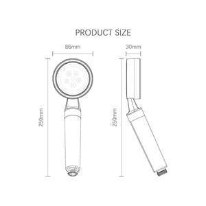 New phong cách hiện đại áp lực cao Đầu Vòi Hoa Sen Lọc Shower Head vòi hoa sen lọc có thể dechlorinate và làm sạch nước - Product Image 4