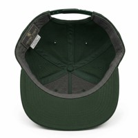 Gorra de Béisbol Plana Bordada Verde Oscuro de Alta Calidad de Fábrica con Logotipo Personalizado Estilo Hip Hop Snapback para Hombre