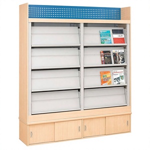 Wholesale <b>School</b> Library Furniture 6-tier Metal Bookshelf Double Side <b>Book</b> Shelves Document Storage for <b>School</b> - Product Image 2