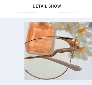 Gafas de espejo de Metal para ordenador, lentes con personalidad, antiluz azul, para videojuegos, montura óptica de Río, nuevo - Product Image 4