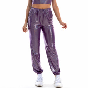 Pantalon hip-hop King Mcgreen Star, brillant, respirant, taille ample, pantalon décontracté femme - Product Image 4