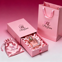 Coffret de parfum de luxe avec logo personnalisé, matériaux recyclés, emballage créatif, estampage à chaud or et argent, doublure en soie pour flacon de parfum