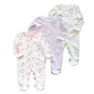 Spot Supply Baby Spring and Autumn Jumpsuit Conjunto de 3 piezas Impreso Mono de manga larga Pijamas cálidos para bebés para recién nacidos - Product Image 3