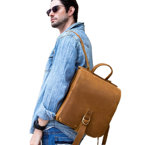 Retro Handmade Cowhide Leather Women's <b>Backpack</b> Genuine Leather Vintage Summer Spring Polyester Lining Outdoor Travel - Product Image 1