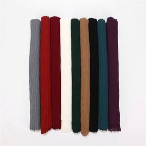 Pañuelo Musulmán Plisado de Primavera para Mujer, Hijab de Chifón Arrugado, Alta Calidad para Actividades al Aire Libre, Venta al Por Mayor en Línea - Product Image 6