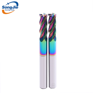 4mm 6mm 8mm 10mm 12mm 4 flautas DLC revestimiento <span class=keywords><strong>de</strong></span> carburo <span class=keywords><strong>de</strong></span> tungsteno fresa para aluminio - Product Image 4